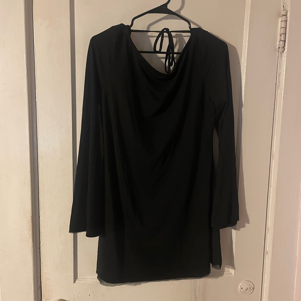 Princess Polly Lukea Long Sleeve Mini Dress Black